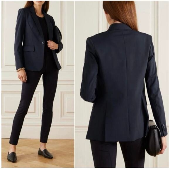 Veronica Beard Dickey Classic Jacket in Navy Blue Size 4 Wool Blazer - Picture 11 of 13
